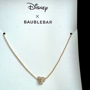 Disney Baublebar gold Mickey Mouse necklace